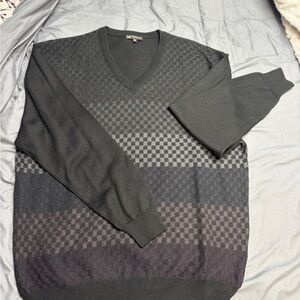 Marcello Sport Men's V-Neck Sweater - Black